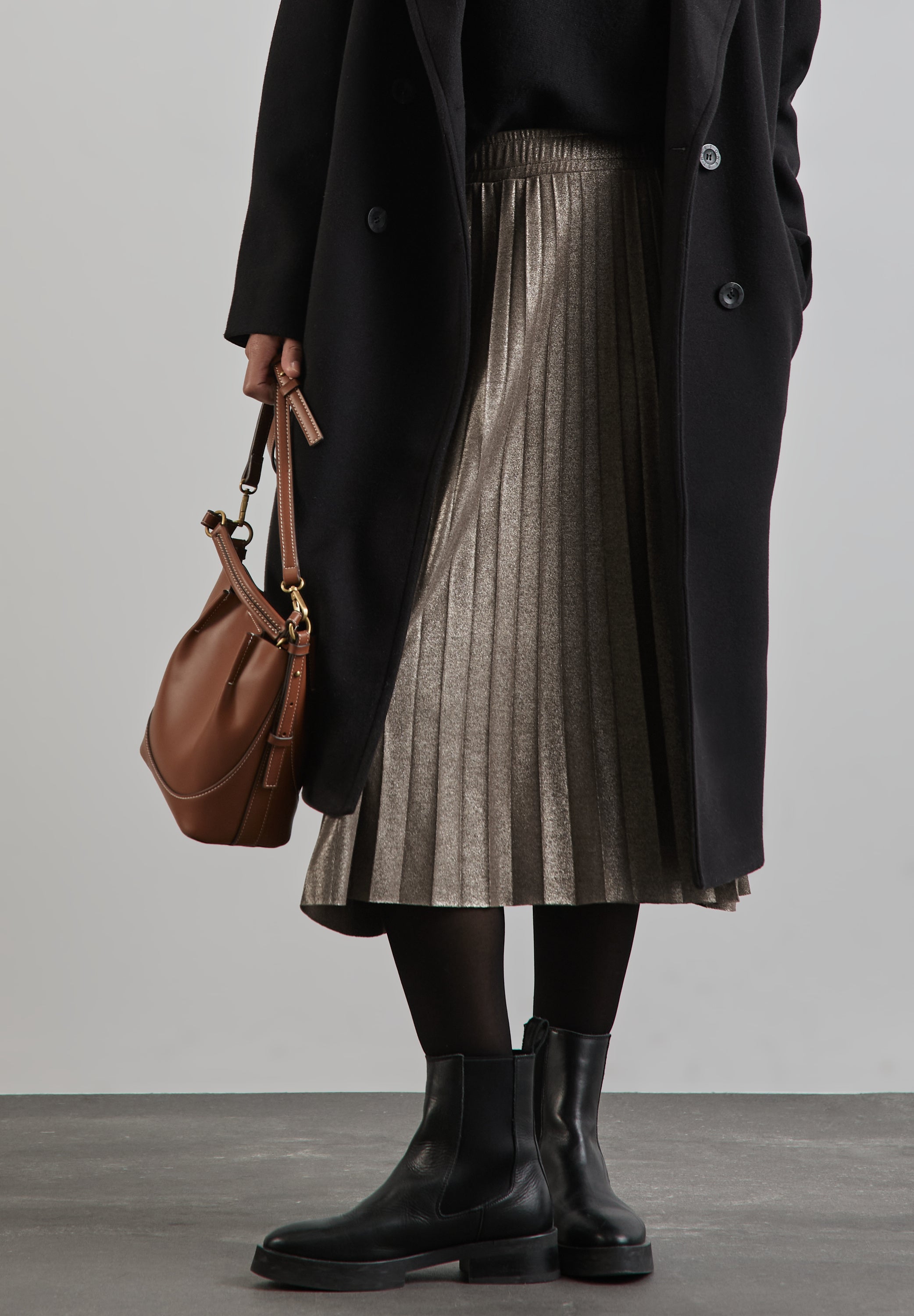 Schimmernder Plissée-Rock