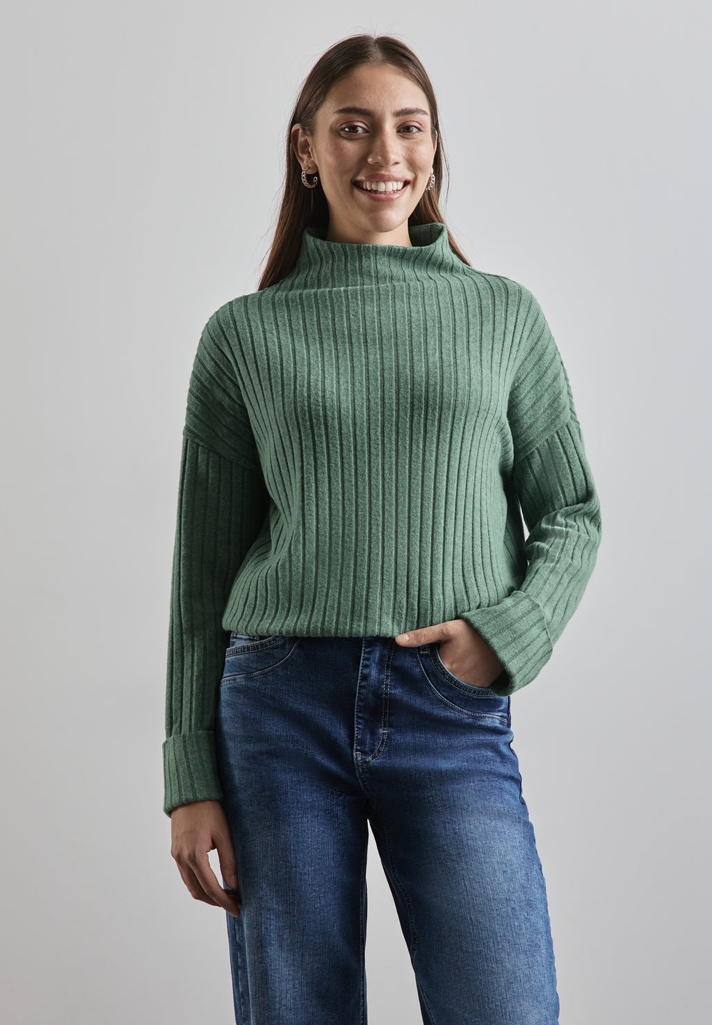 Shirt mit Rippstruktur