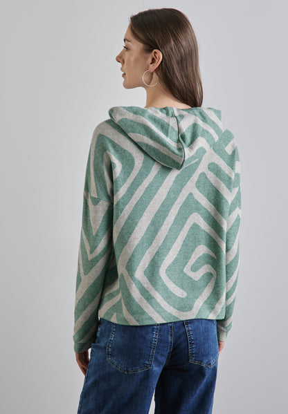 Gemustertes Hoodie-Shirt