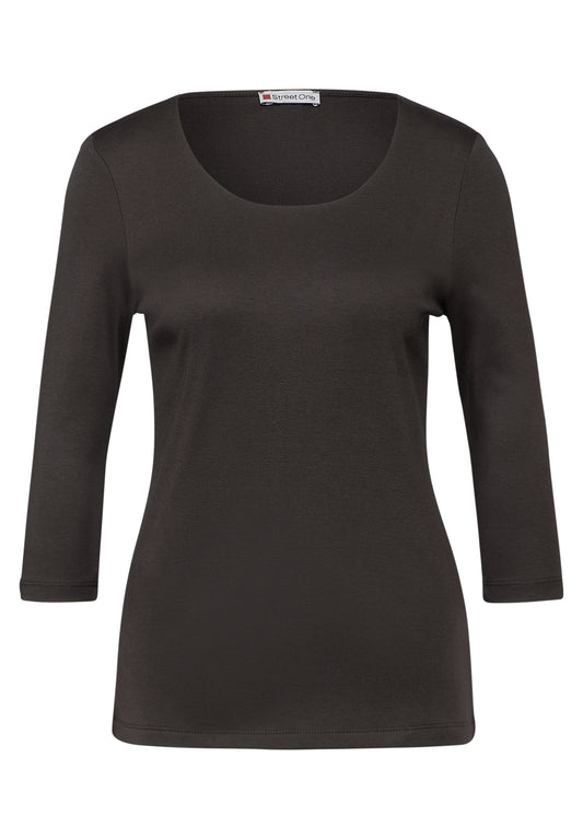 Basic T-Shirt mit 3/4 Arm