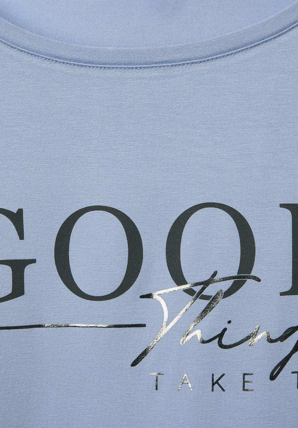 Jersey T-Shirt mit Wording