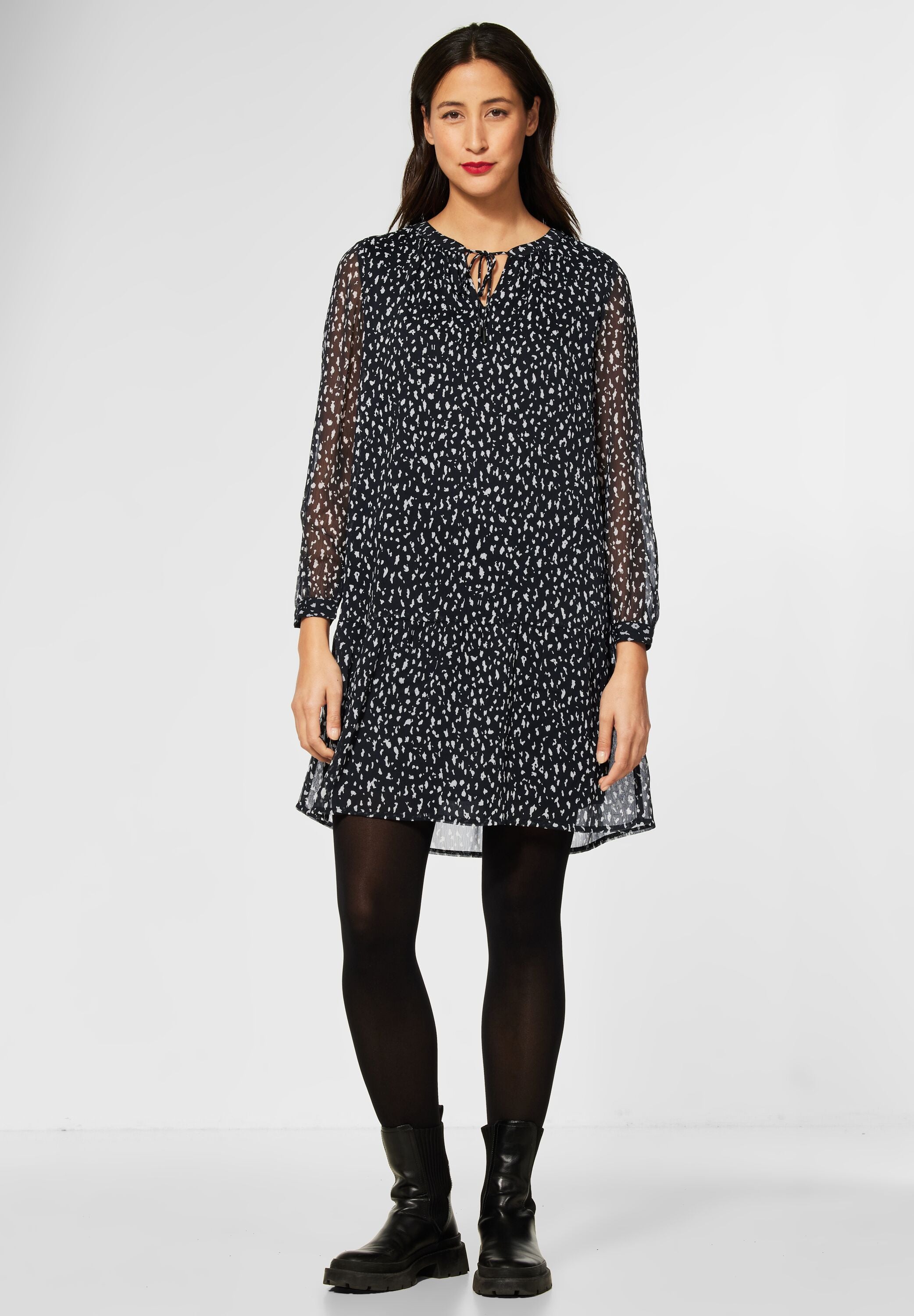 Chiffon Kleid mit Print