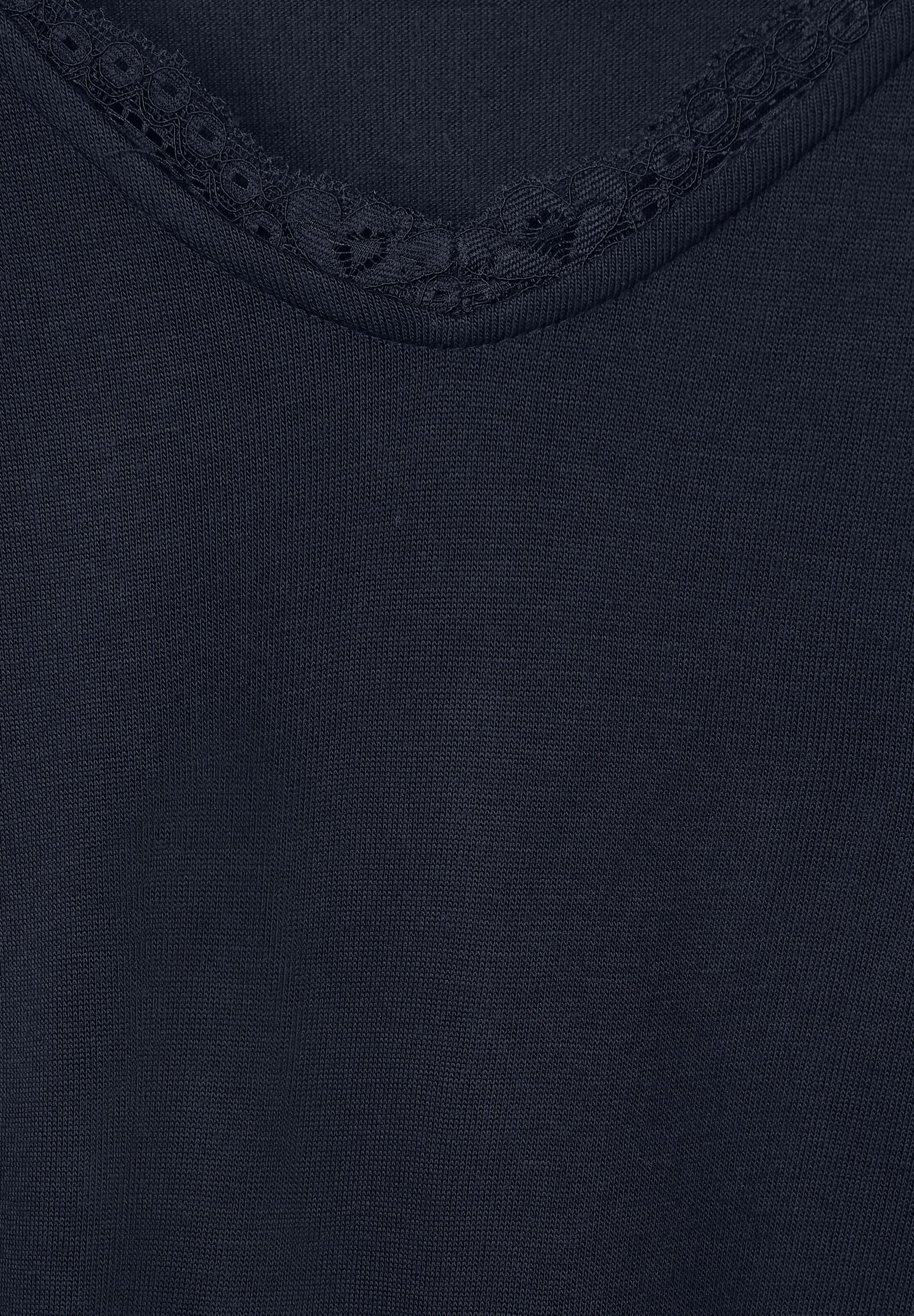 V-Neck Shirt mit Spitze