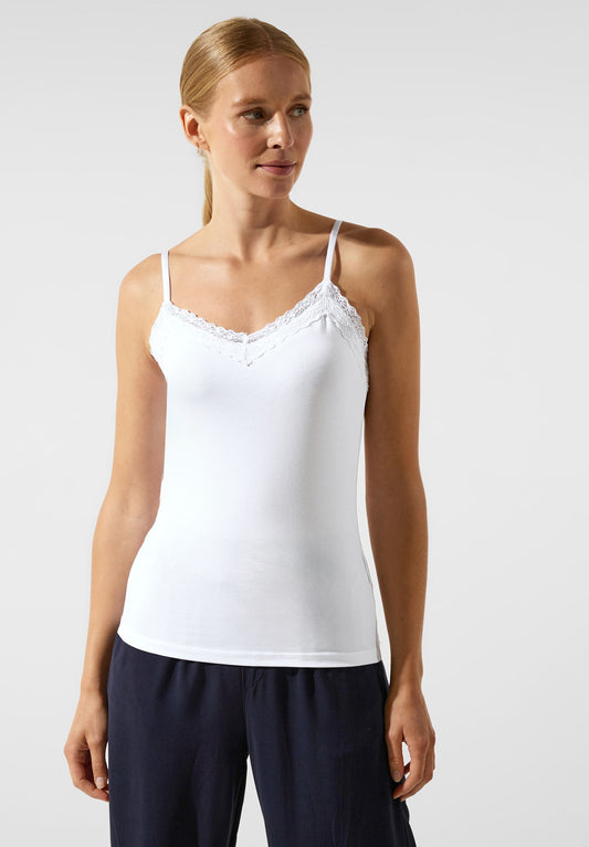 Top mit Spitzendetail