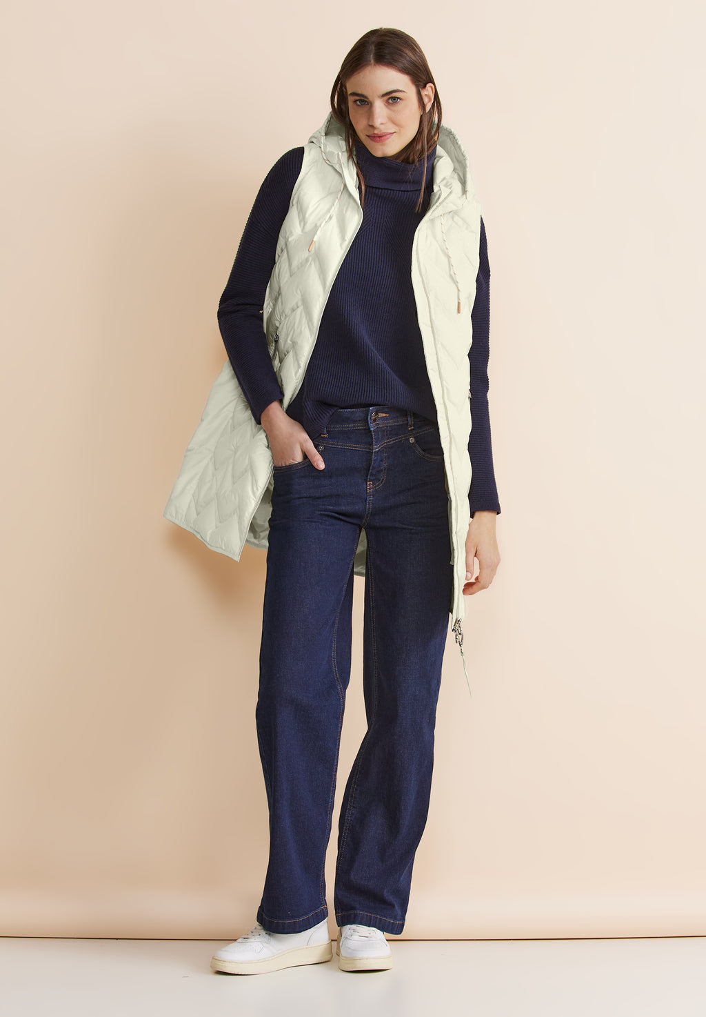 Longweste mit Kapuze