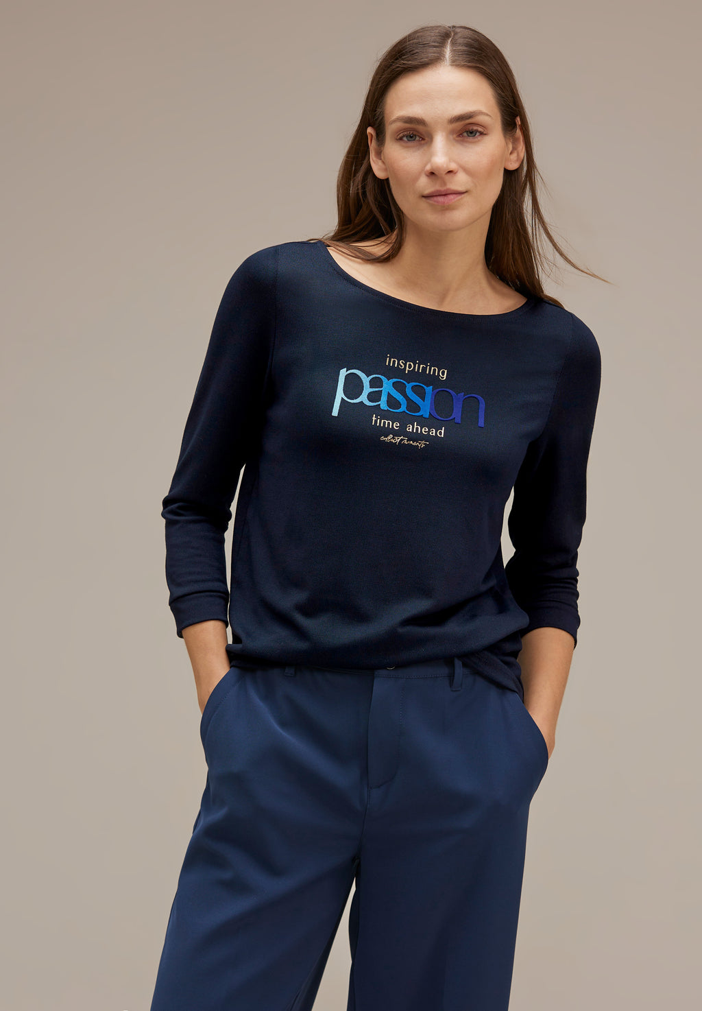 Shirt mit Flock-Print