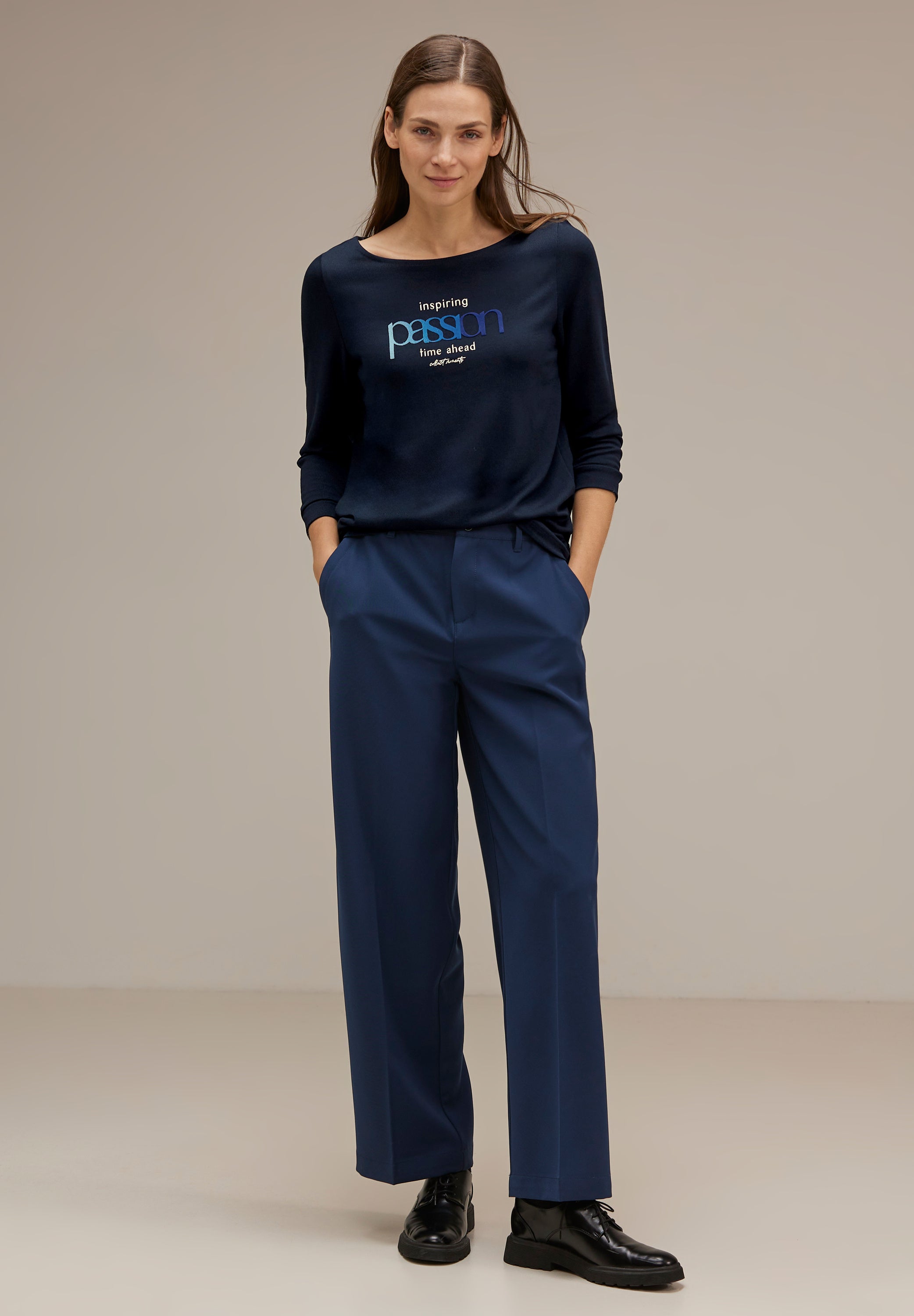 Shirt mit Flock-Print