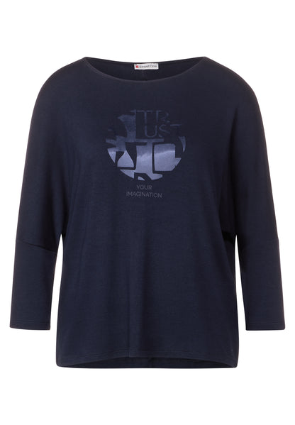 Shirt mit Schimmer Print