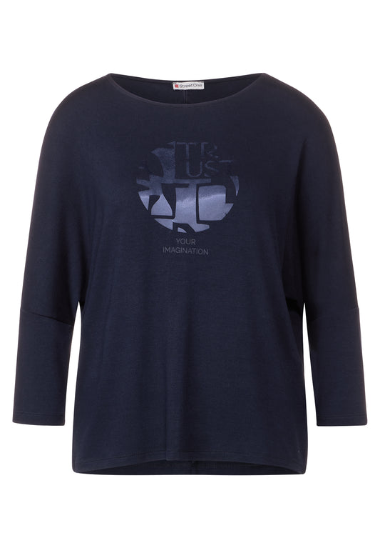 Shirt mit Schimmer Print
