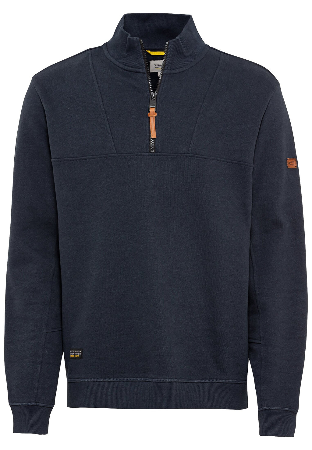 Meliertes Sweatshirt mit Stehkragen