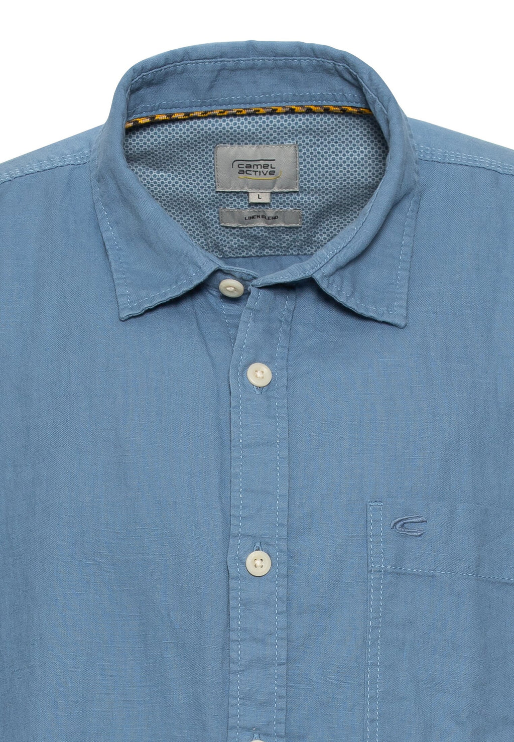 Kurzarm Hemd aus einem Leinen-Baumwoll-Mix