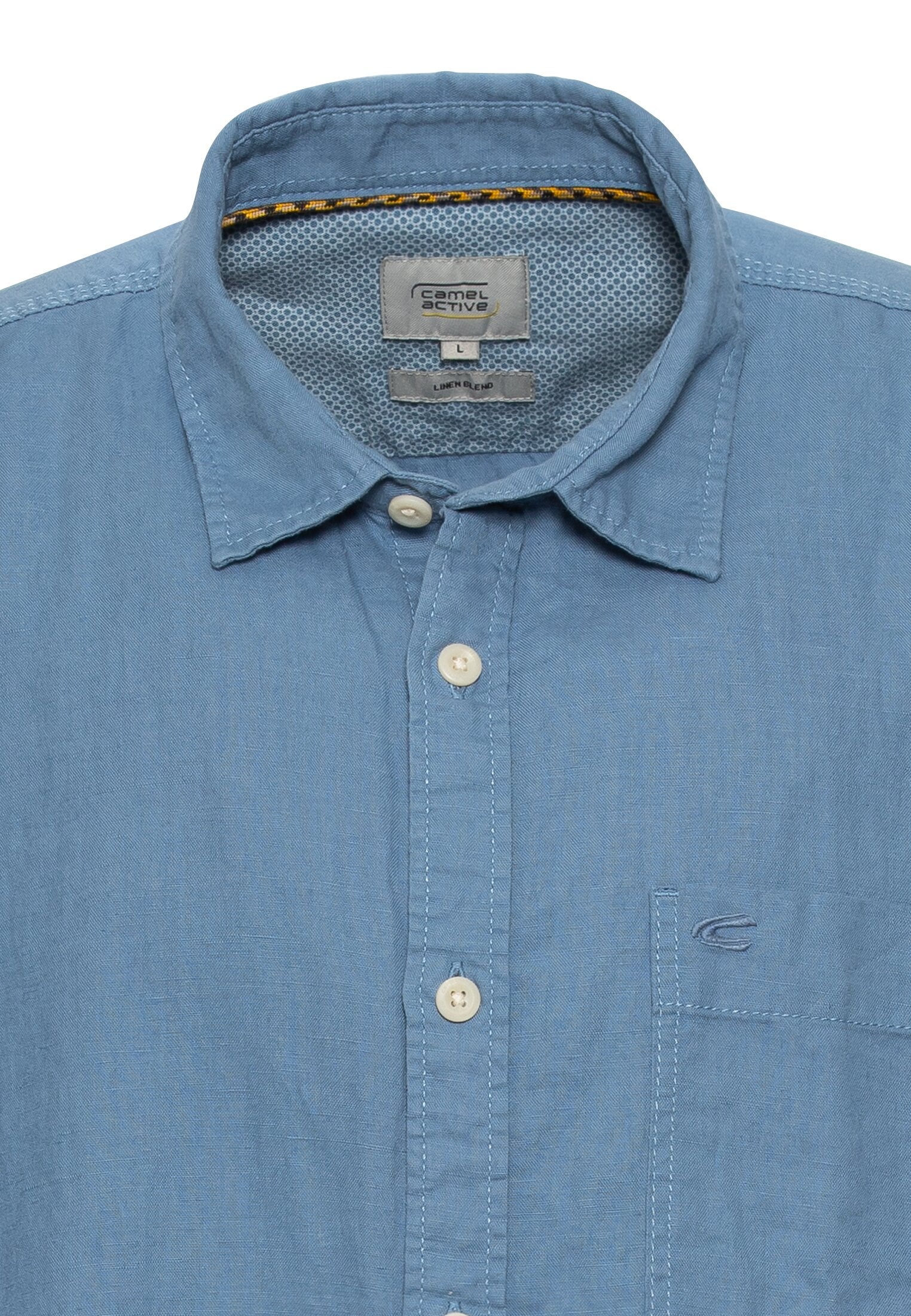 Kurzarm Hemd aus einem Leinen-Baumwoll-Mix