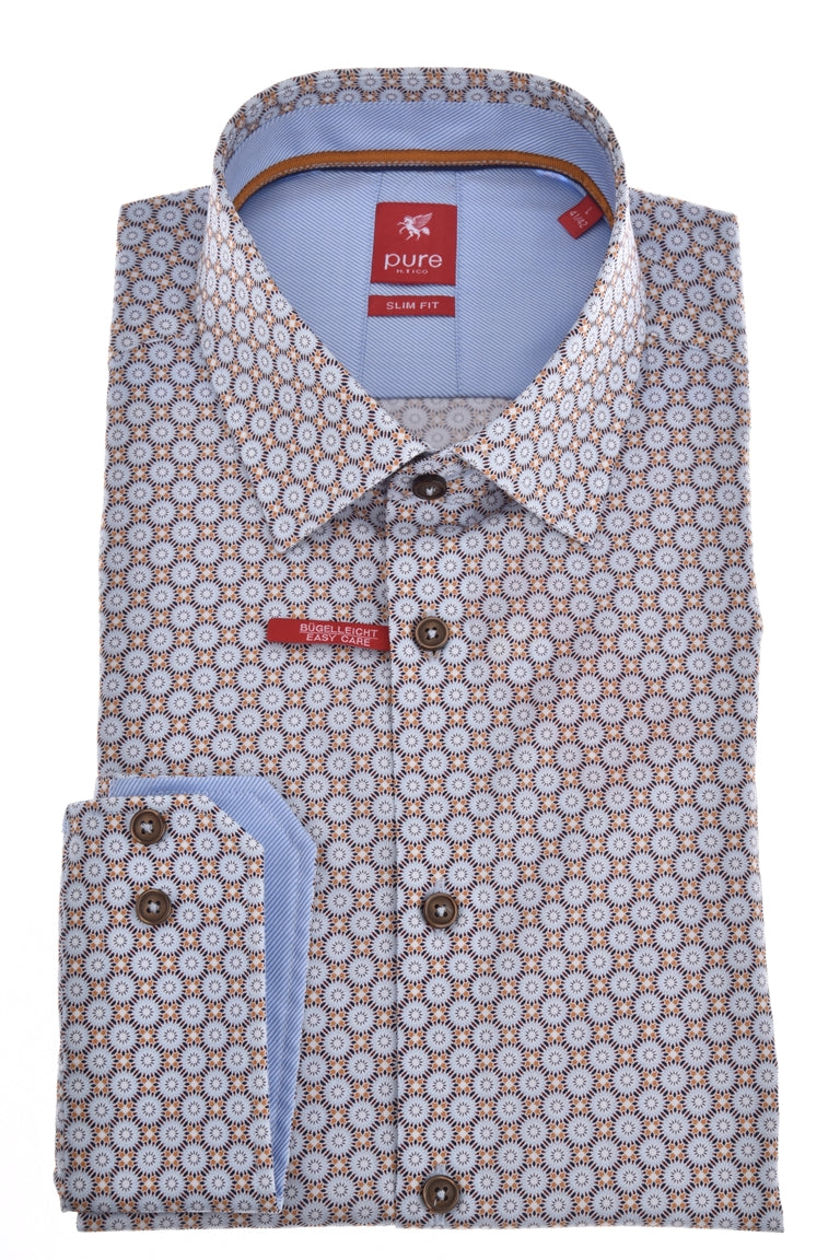 PURE- City Hemd Red Langarm