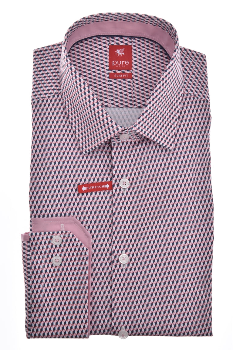 PURE- City Hemd Red Langarm