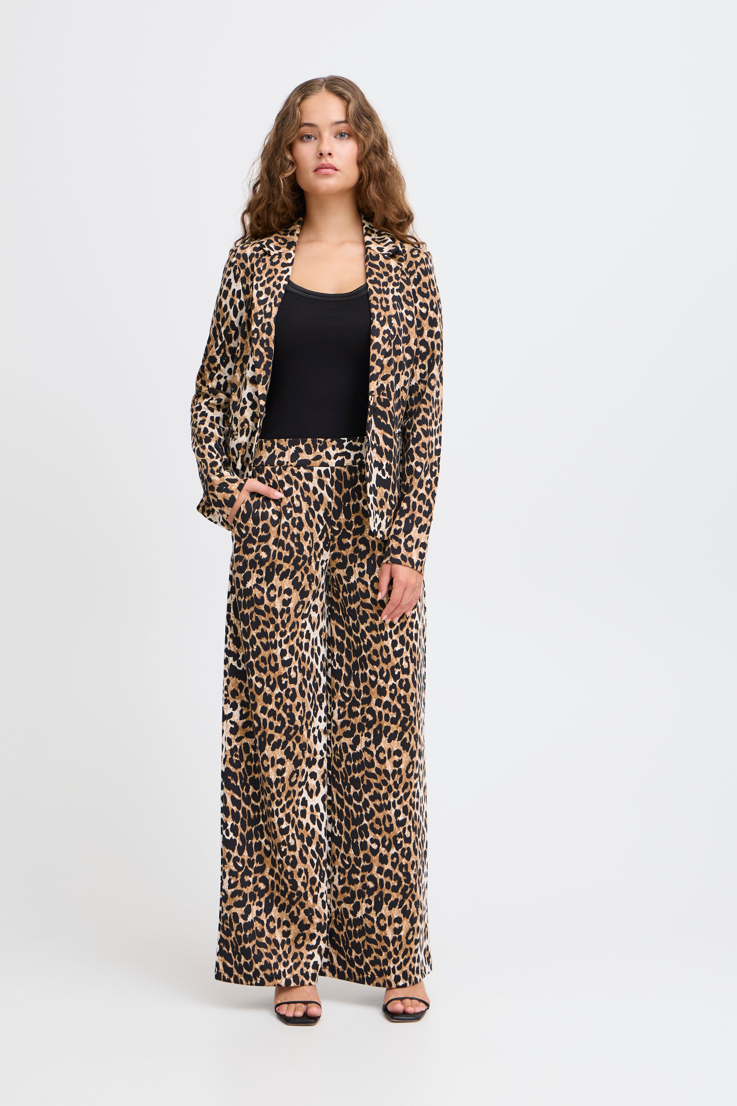 IXKATE LEOP WIDE LONG PANT