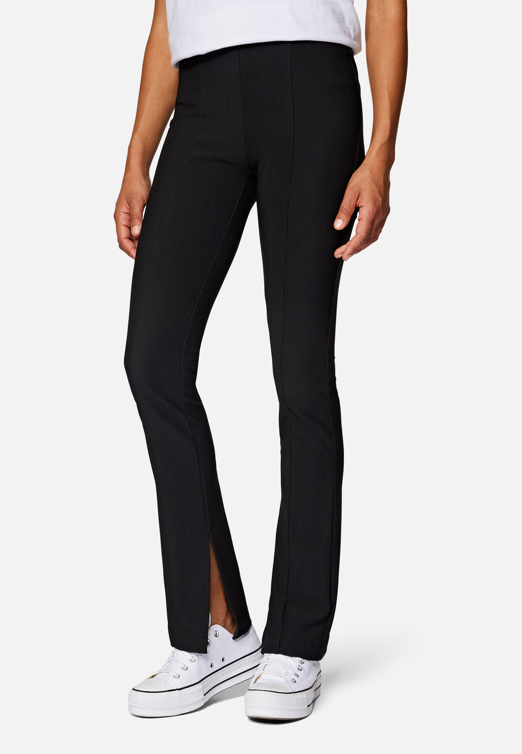 SIDE SLIT KNIT PANTS