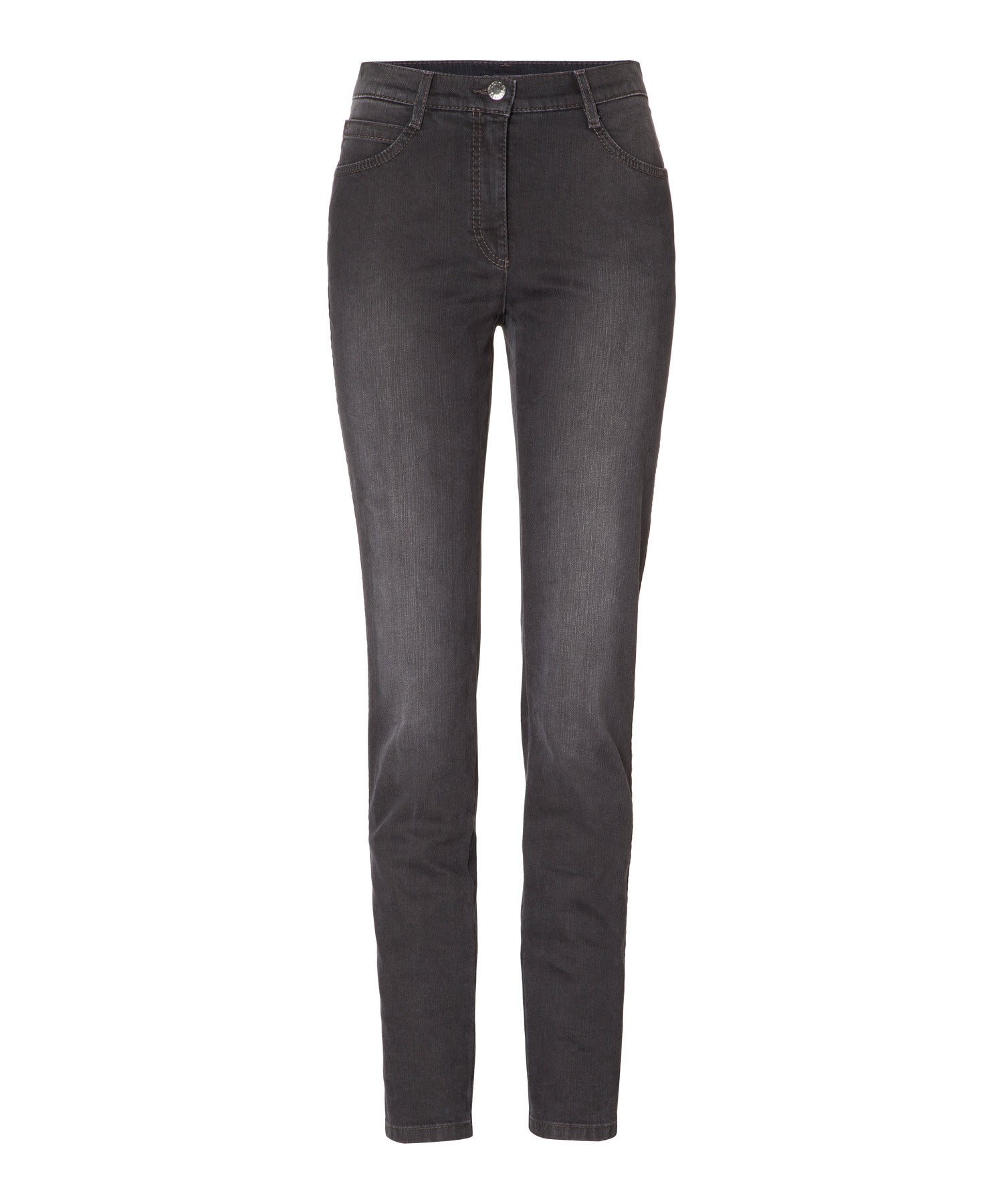 BRAX Feel Good - Mary Glamour - Damenjeans Five-Pocket - Used Dark Grey