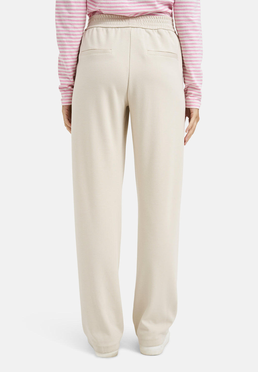 wideleg pants with elastic at back waist and french pockets