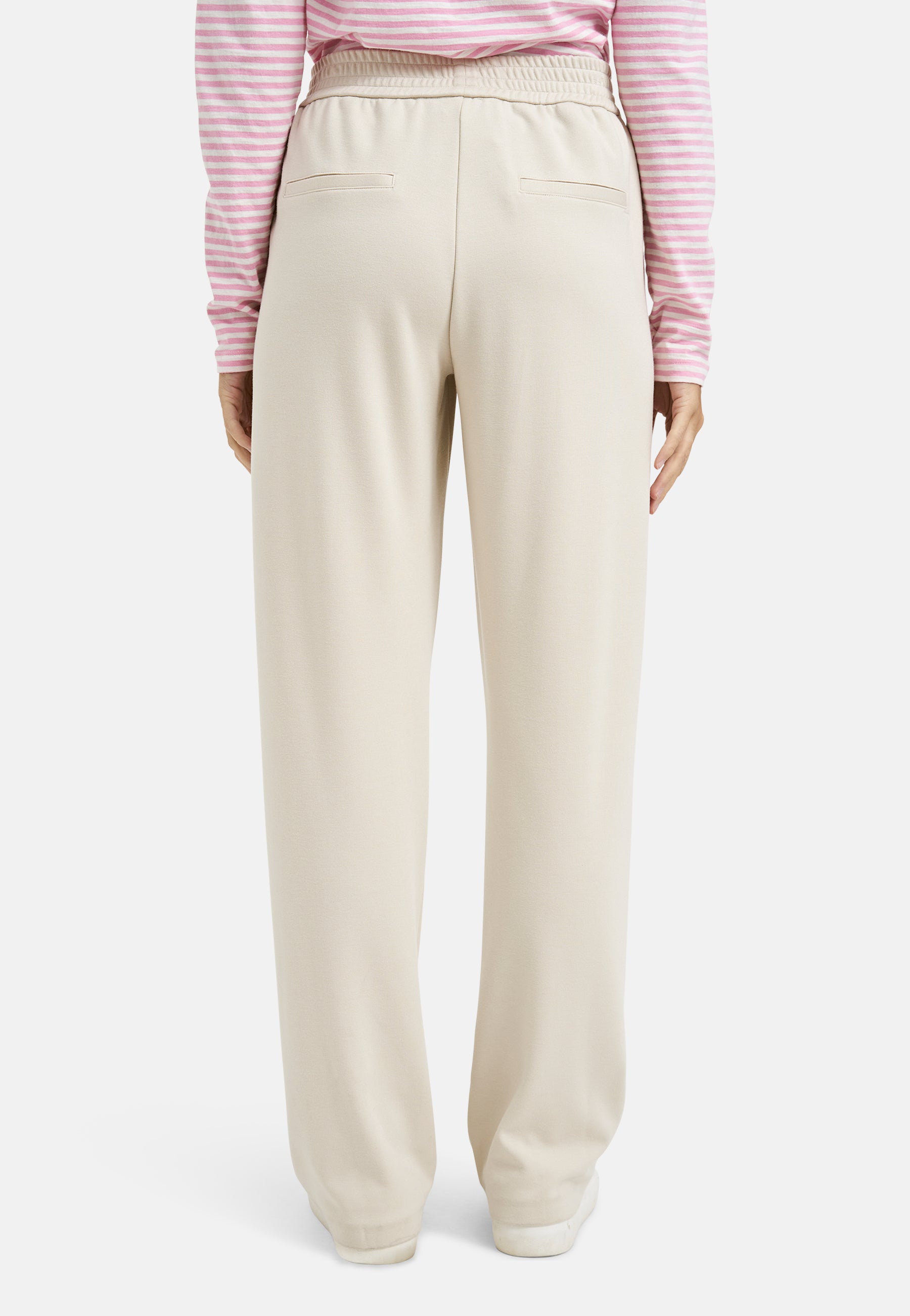 wideleg pants with elastic at back waist and french pockets