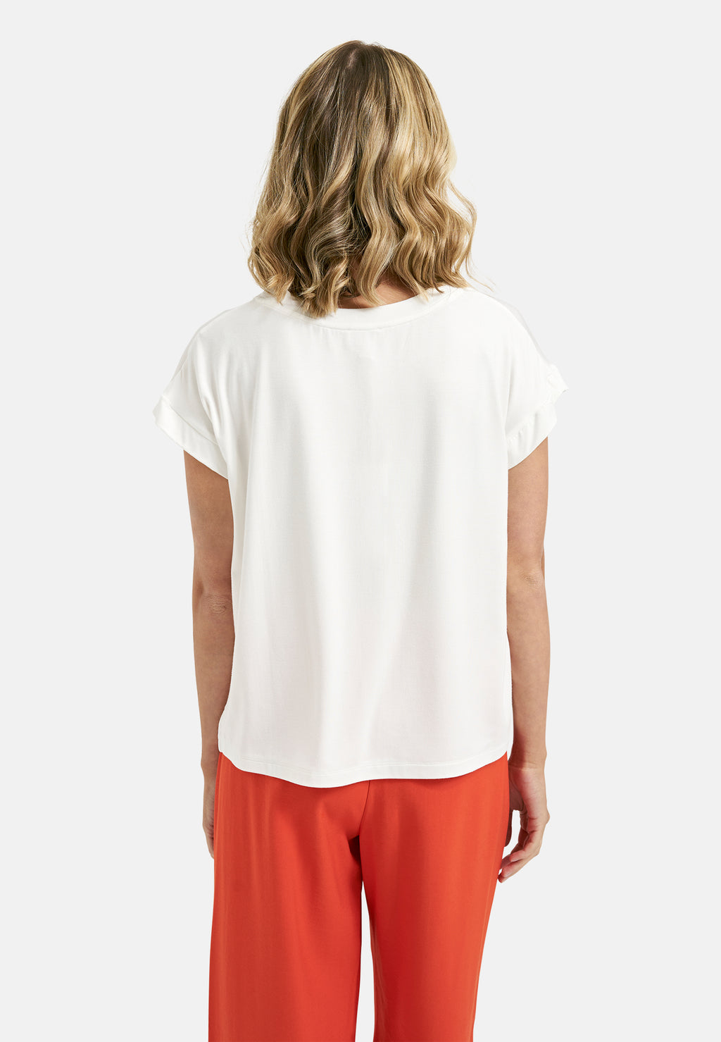 Shirt with roundneck, oversized shoulder and Artwork