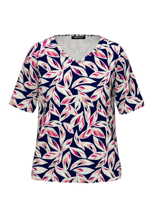 Shirt NOS mit Blätterdessin