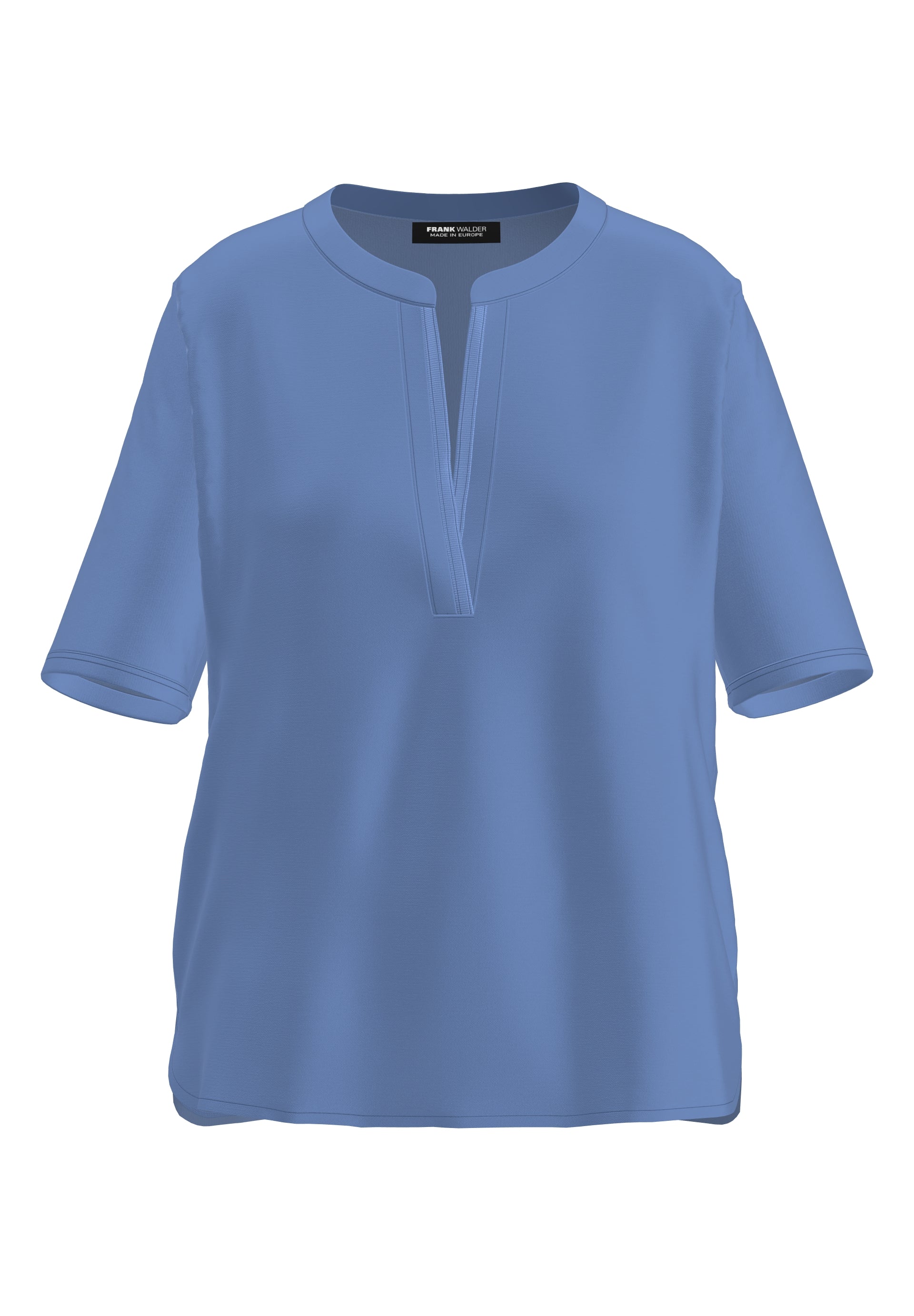 Blusenshirt NOS mit geschlitztem Rundhalsausschnitt