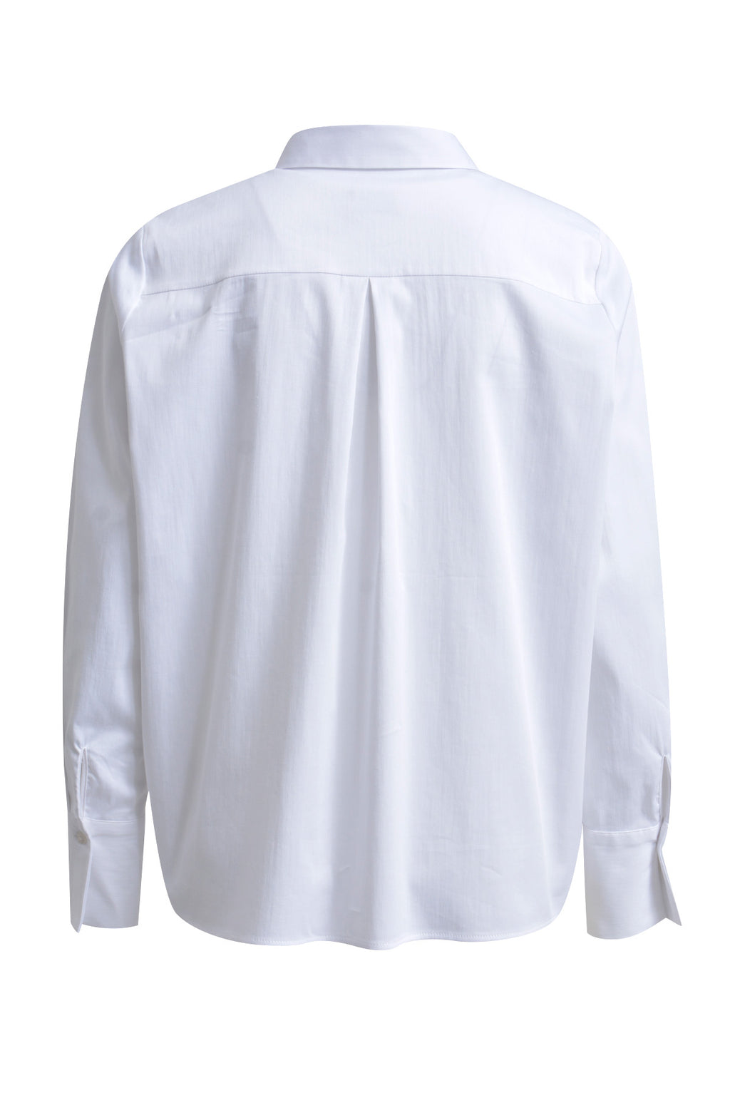 Blouse w collar + placket w ruffles and 1/1 sleeves