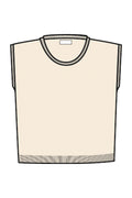 knitted top with roundneck