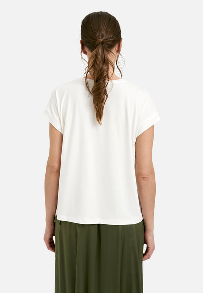 Shirt with roundneck, oversized shoulder and Artwork