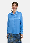 Blouse w collar and placket + 1/1 sleeves