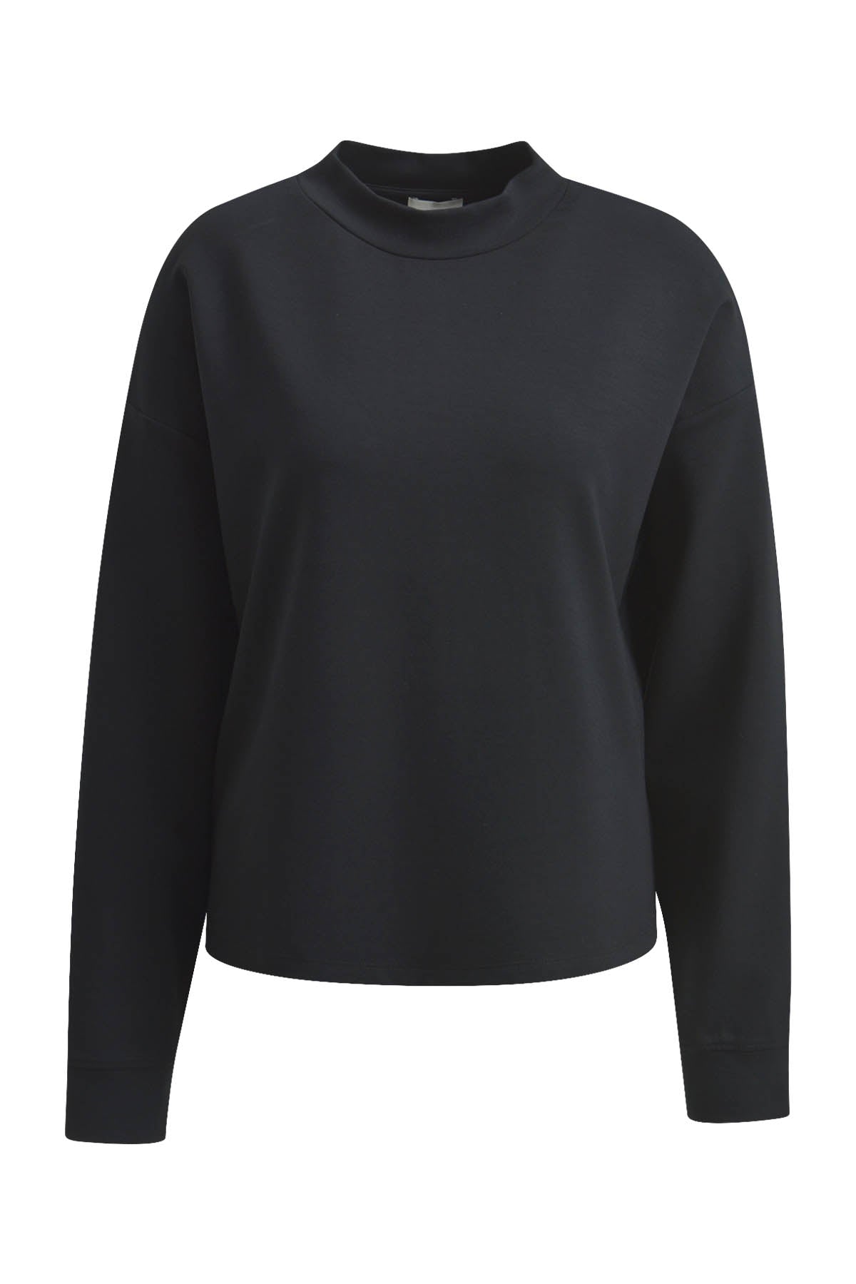 Sweatshirt w stand up collar, oversized shoulder, 1/1 sleeve