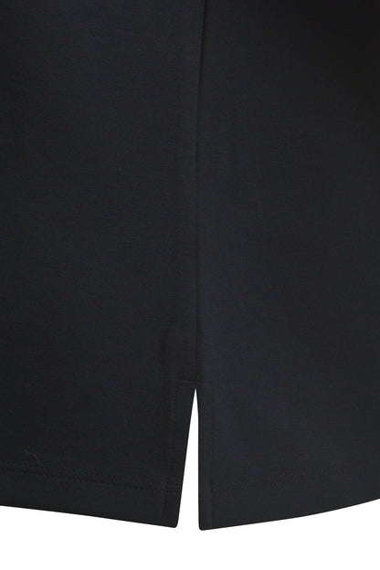 Sweatshirt w stand up collar, oversized shoulder, 1/1 sleeve
