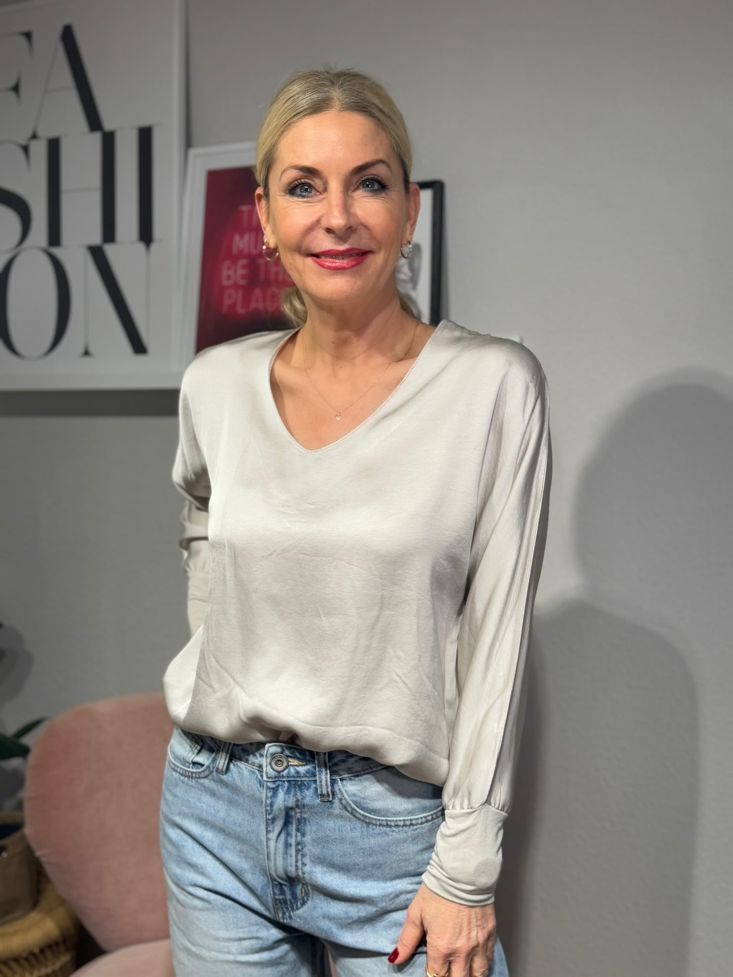 Da. Bluse V-neck