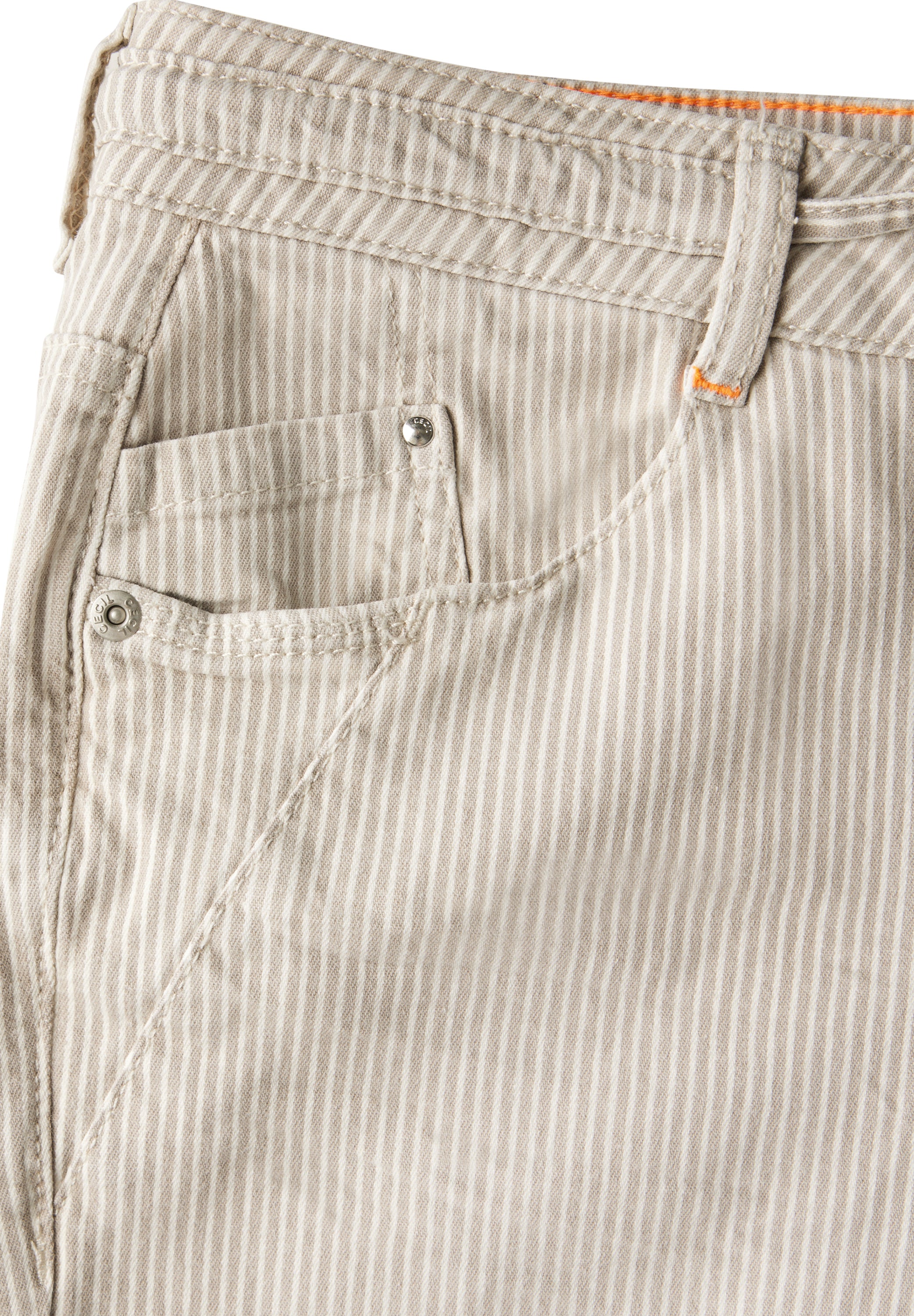 Gestreifte Casual Fit Jeans