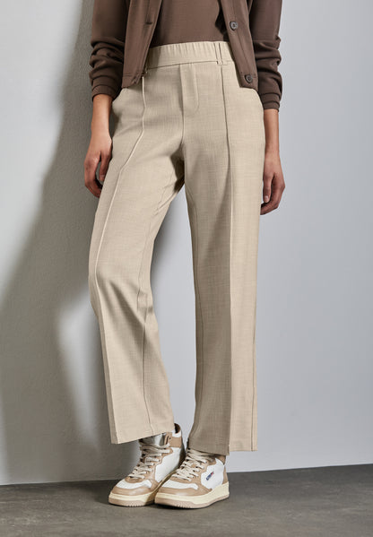 Straight Leg Melange-Hose