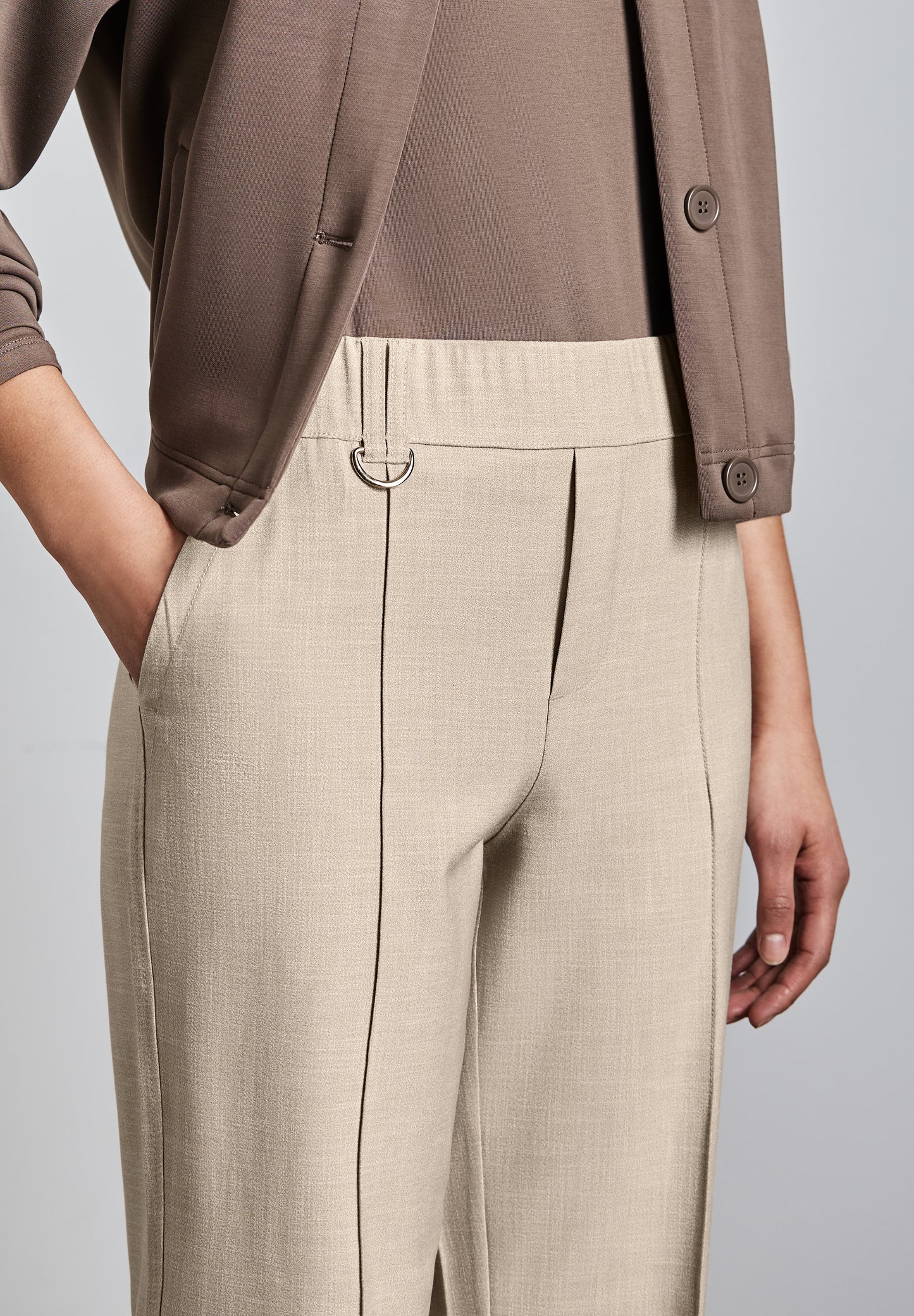 Straight Leg Melange-Hose