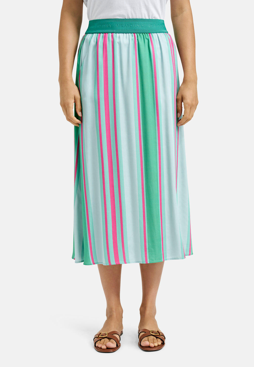 Midiskirt with elastic waist