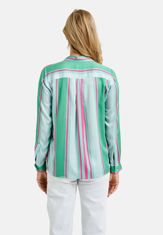 Blouse w collar and placket + 1/1 sleeves