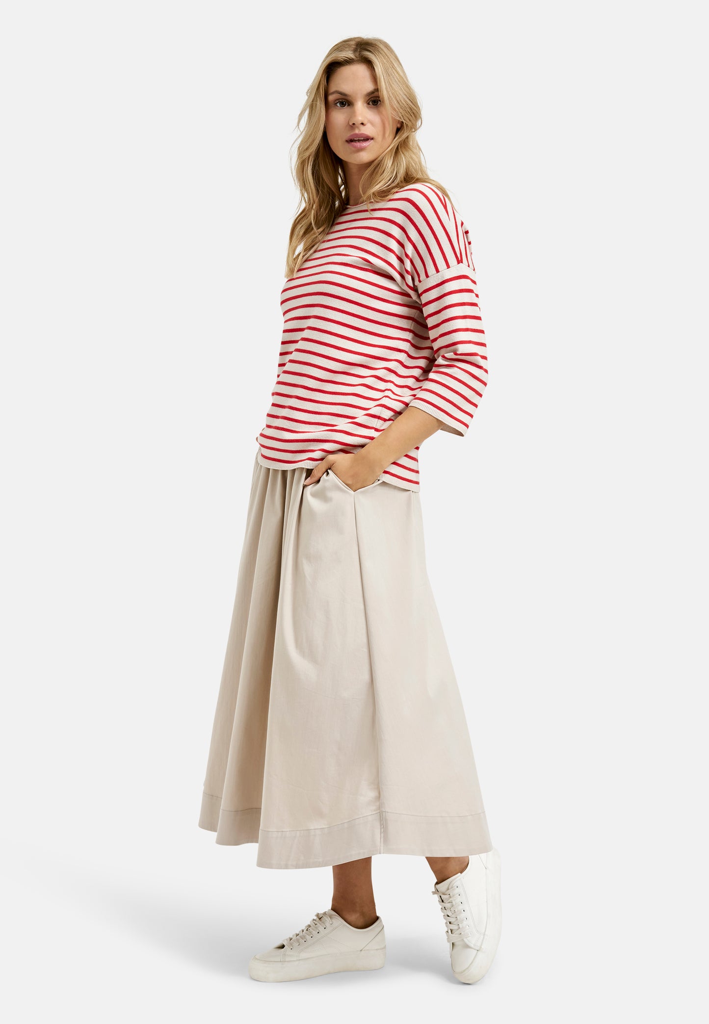 Midiskirt w elastic waistband