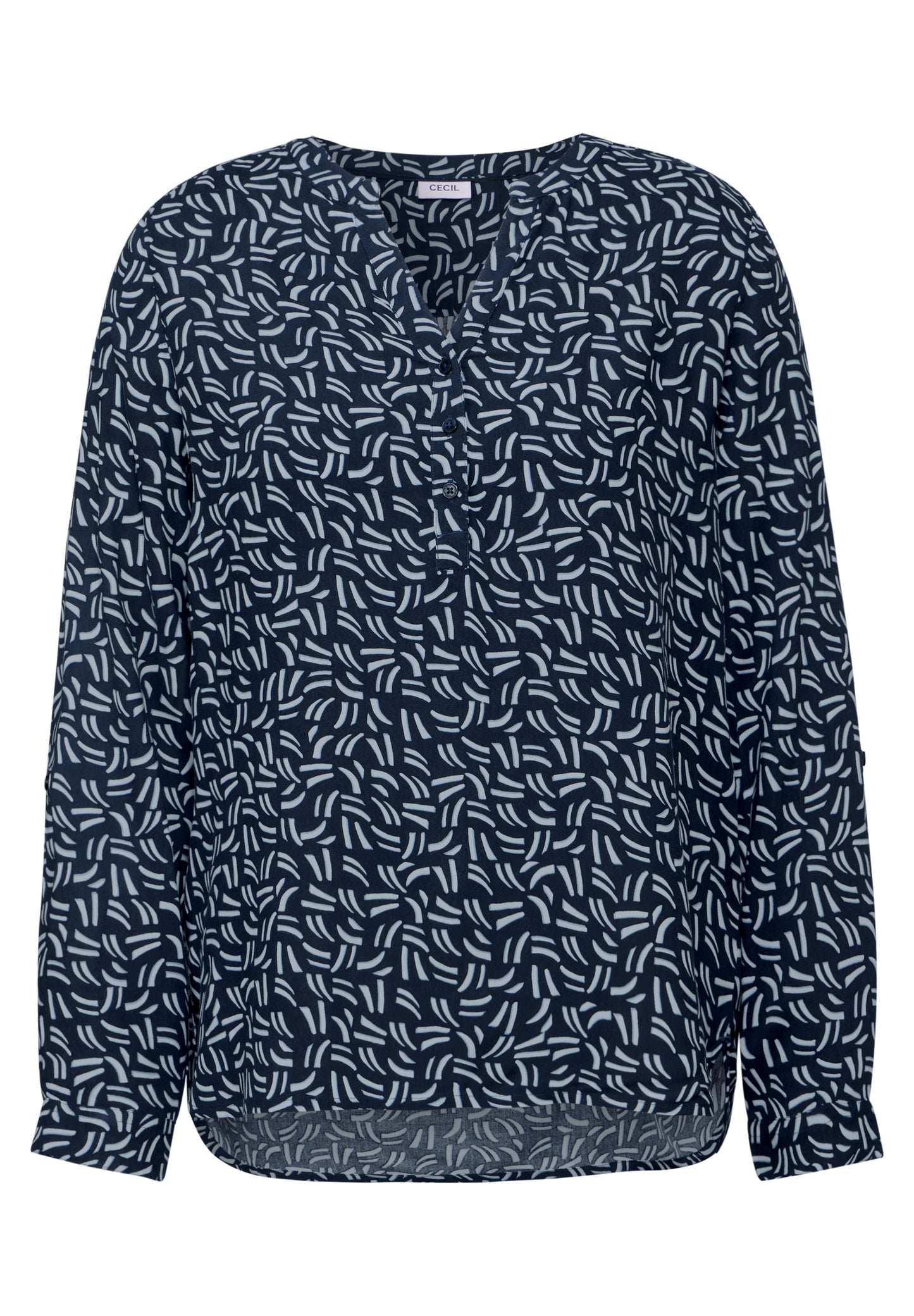 Bluse mit Minimal Print