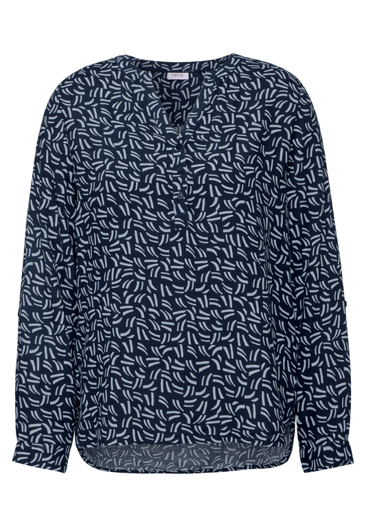 Bluse mit Minimal Print