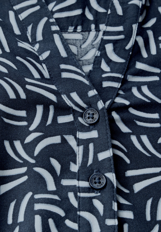 Bluse mit Minimal Print
