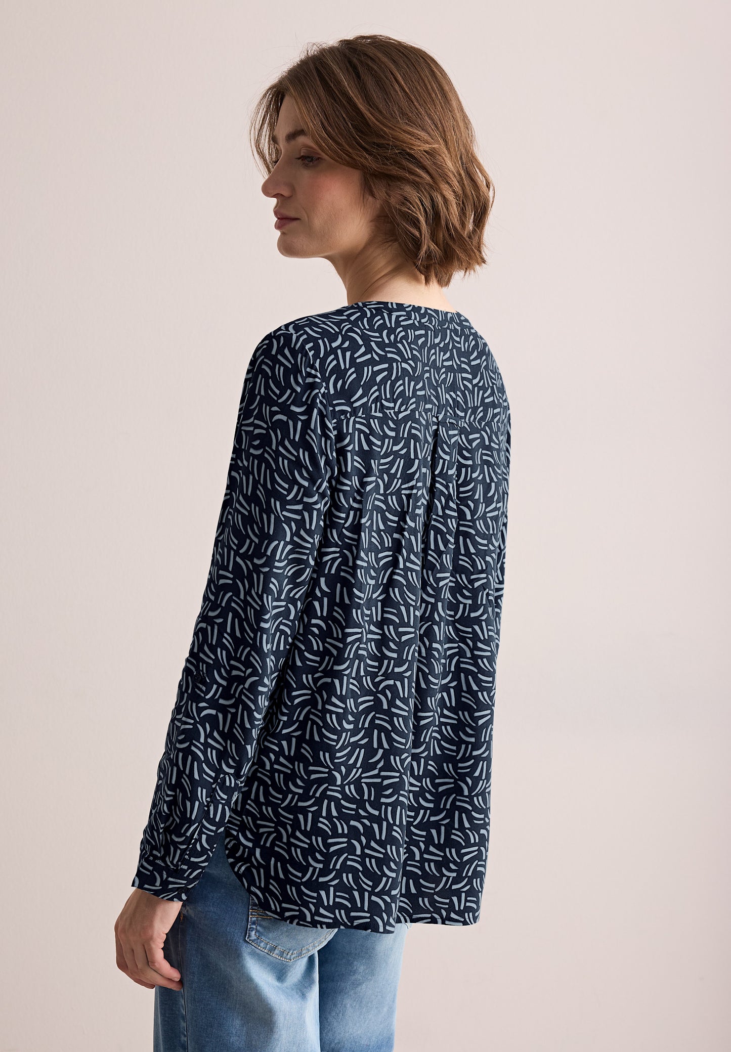 Bluse mit Minimal Print