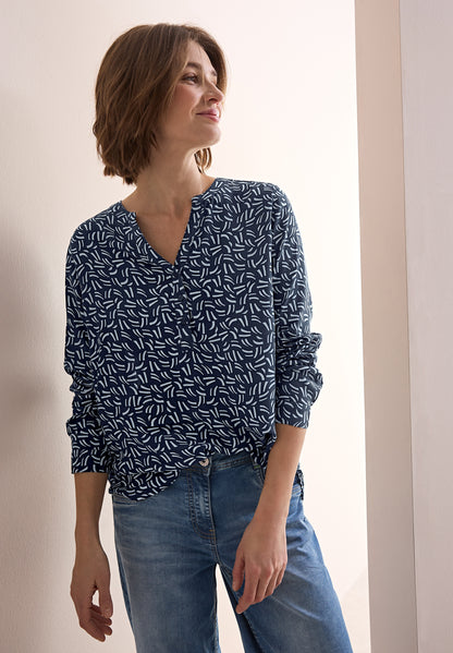 Bluse mit Minimal Print