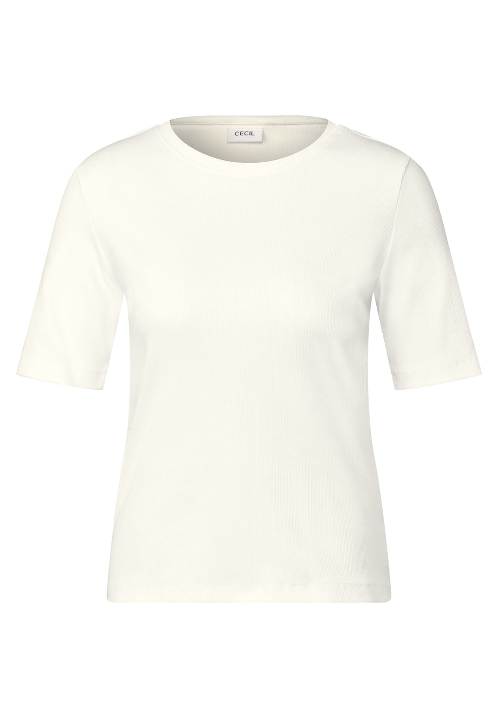 Basic Rippstruktur T-Shirt