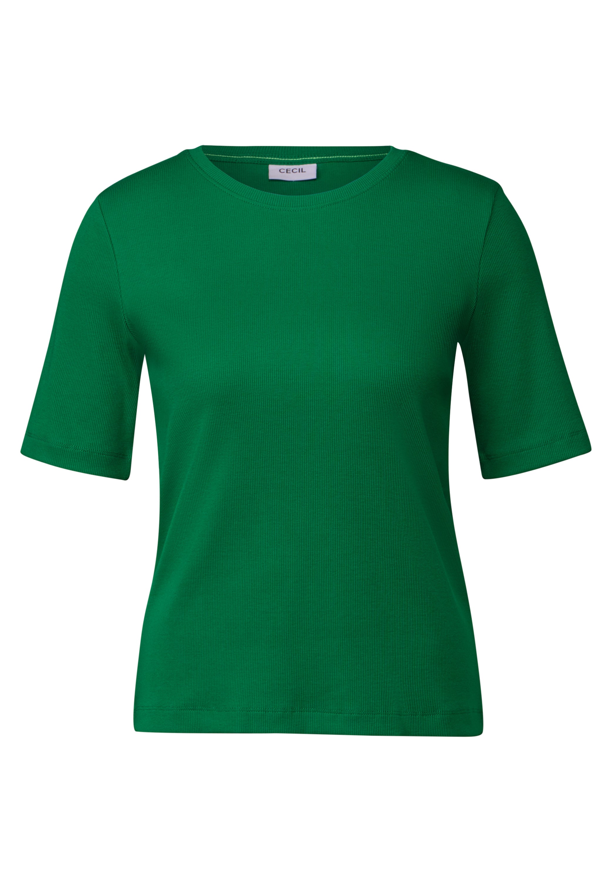 Basic Rippstruktur T-Shirt