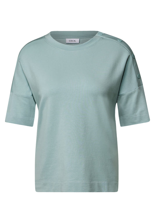T-Shirt mit Knopfdetail