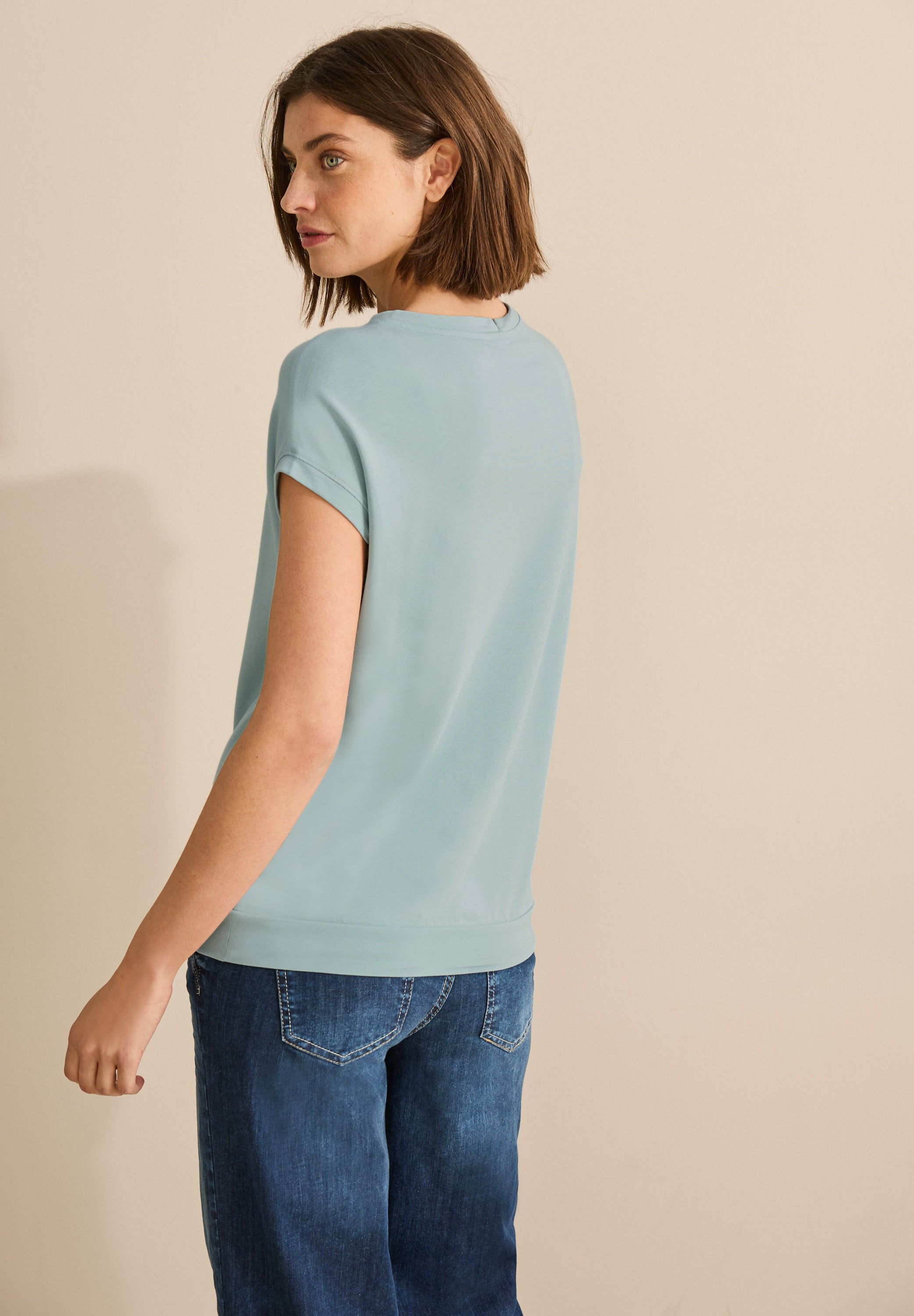 T-Shirt mit Glitzer-Print