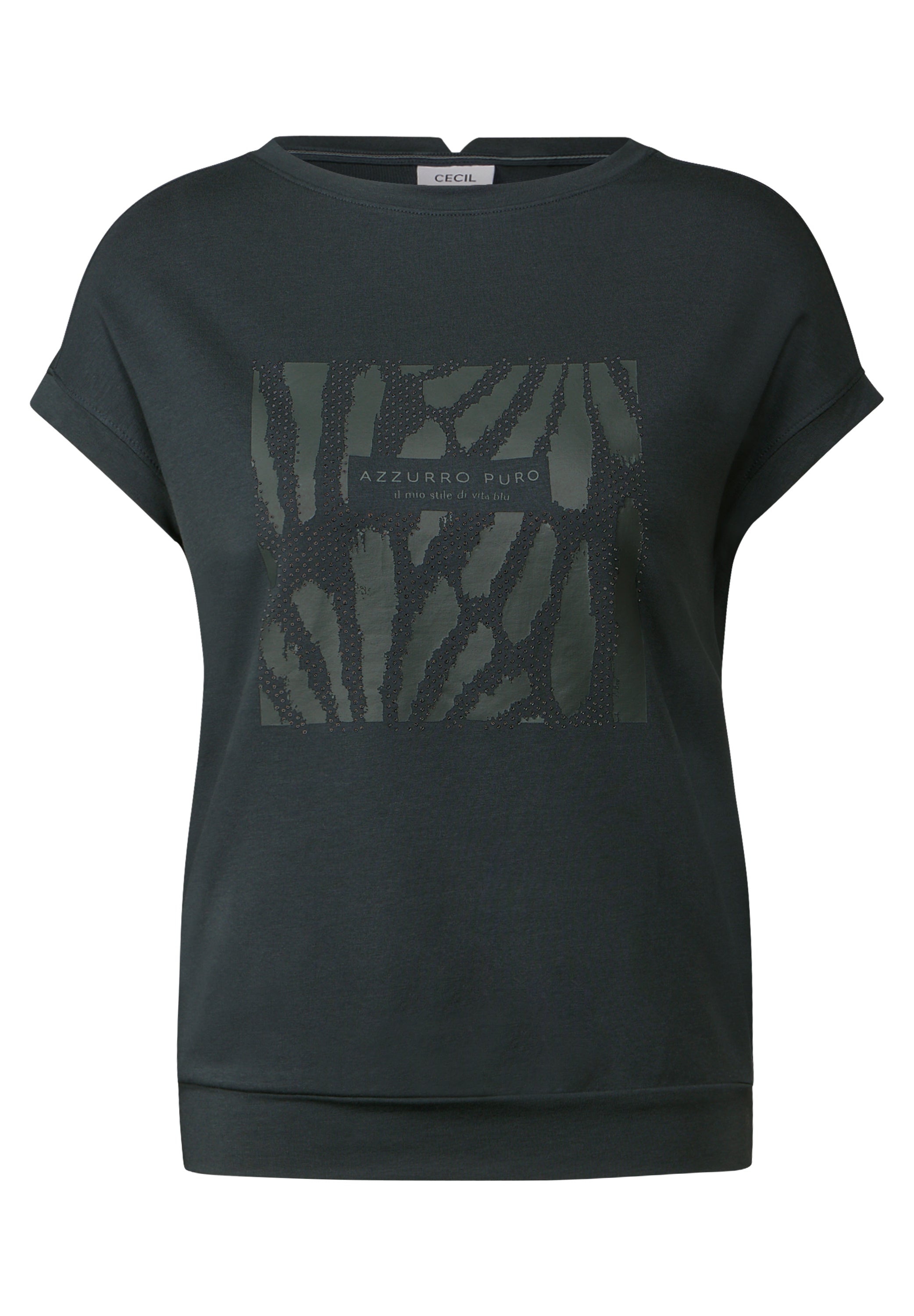 T-Shirt mit Glitzer-Print