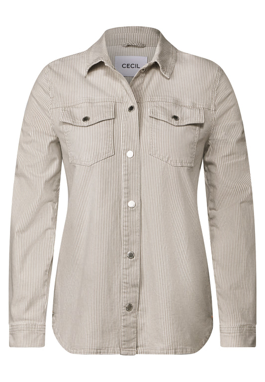 Gestreiftes Jeans-Overshirt